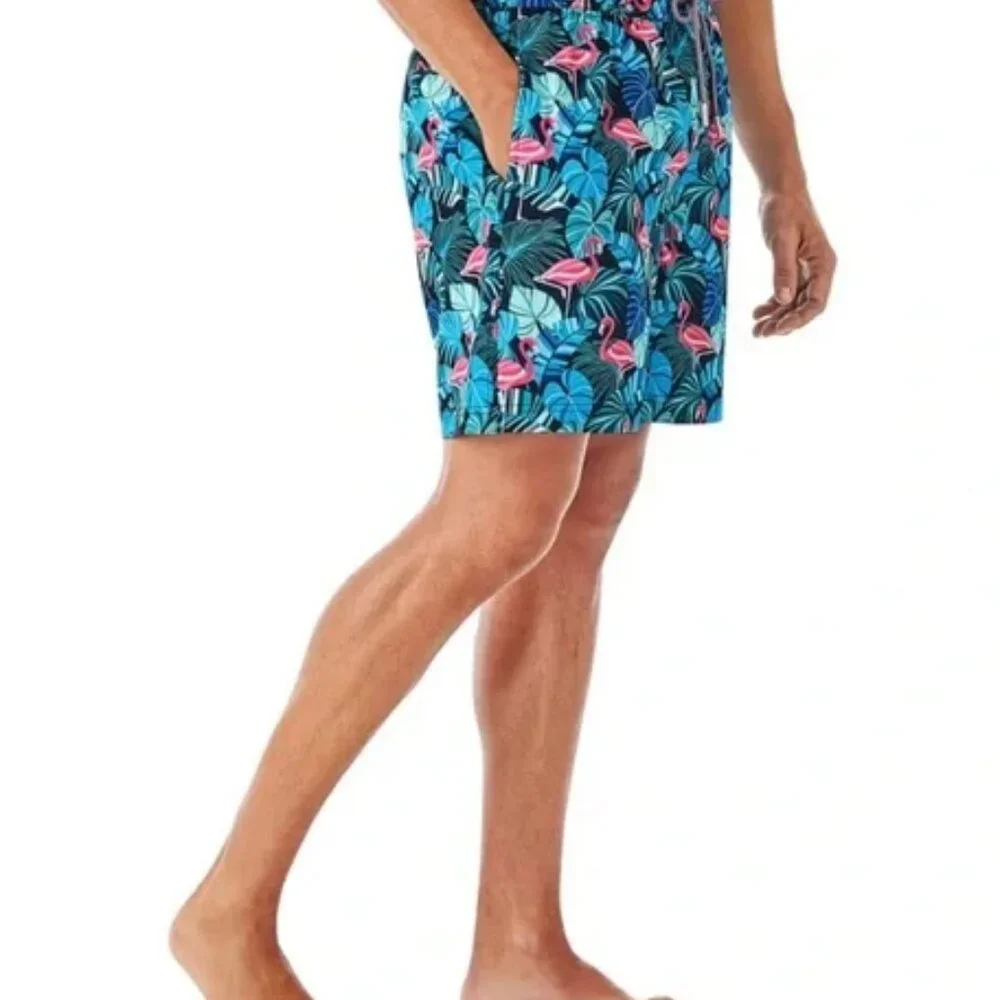 Men's Swim Trunks XXL Multicolor Tropical